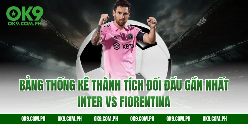 Bảng thống kê thành tích đối đầu gần nhất Inter vs Fiorentina
