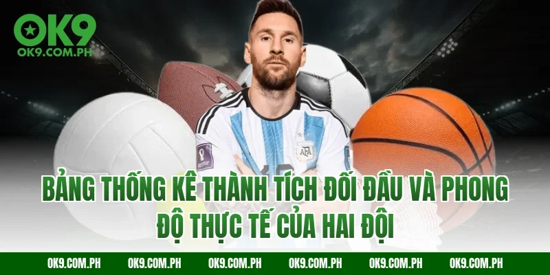 Bảng thống kê thành tích đối đầu và phong độ thực tế của hai đội