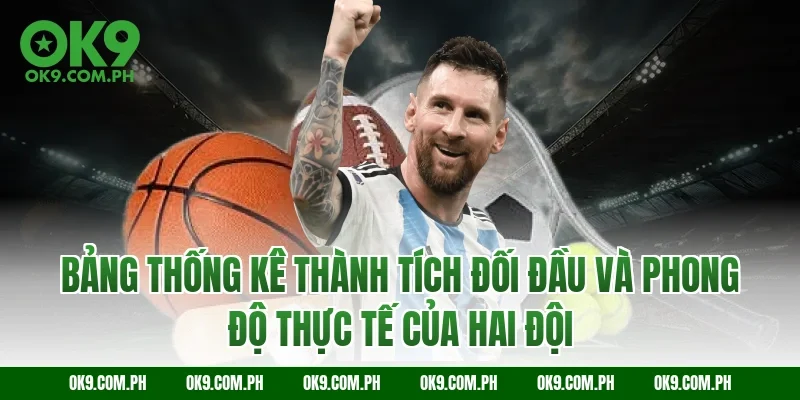 Bảng thống kê thành tích đối đầu và phong độ thực tế của hai đội