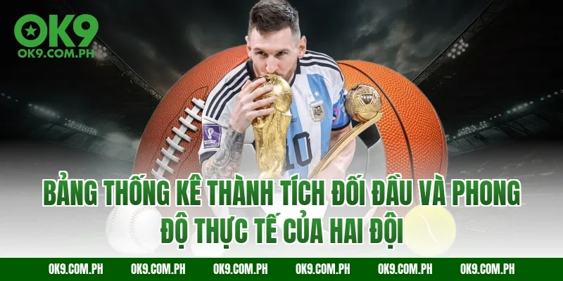 Bảng thống kê thành tích đối đầu và phong độ thực tế của hai đội