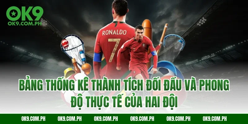Bảng thống kê thành tích đối đầu và phong độ thực tế của hai đội