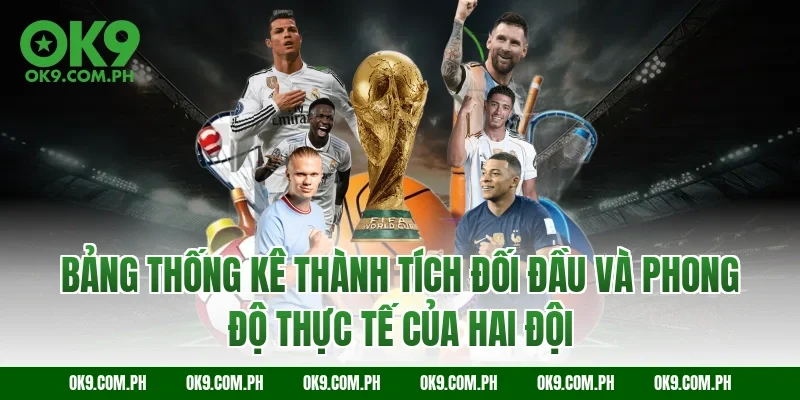 Bảng thống kê thành tích đối đầu và phong độ thực tế của hai đội